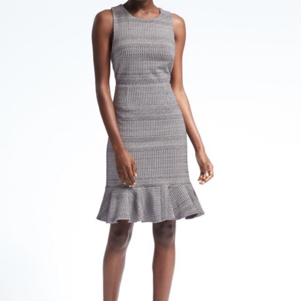 Banana Republic jacquard cross back dress, 10T